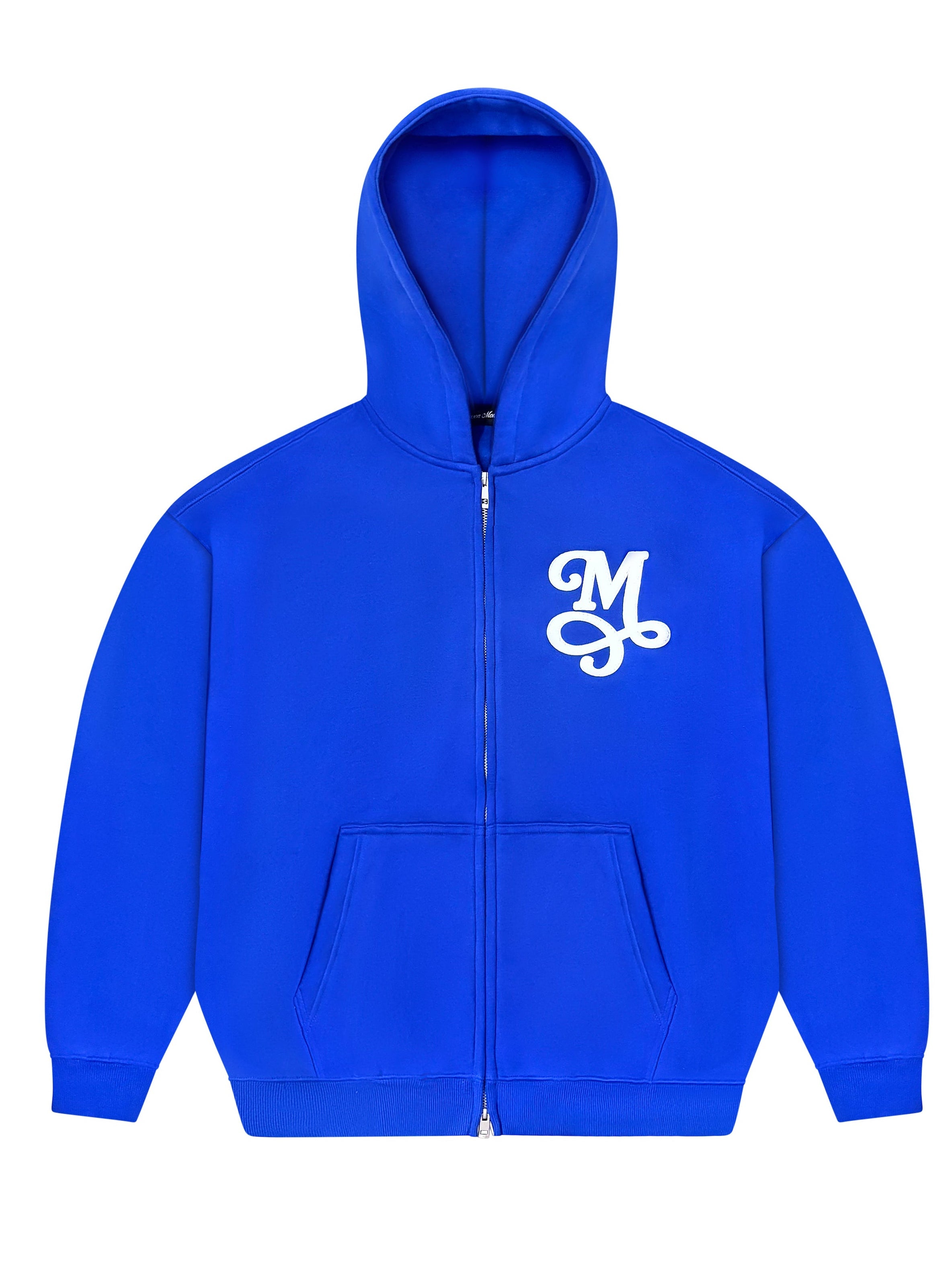 Chenille signature Zip up - Royal blue