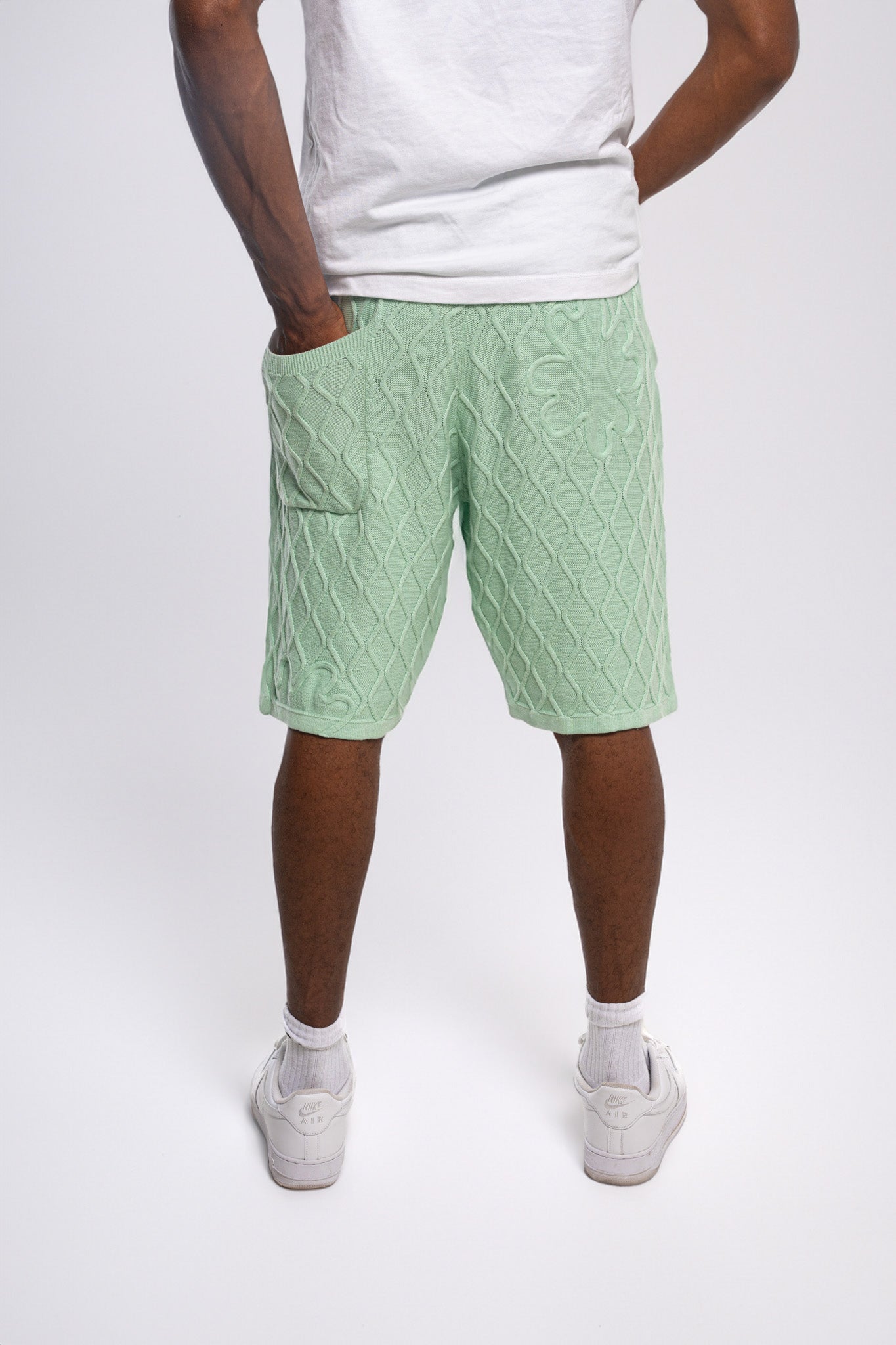 Short Trèfle en Laine Vert Menthe