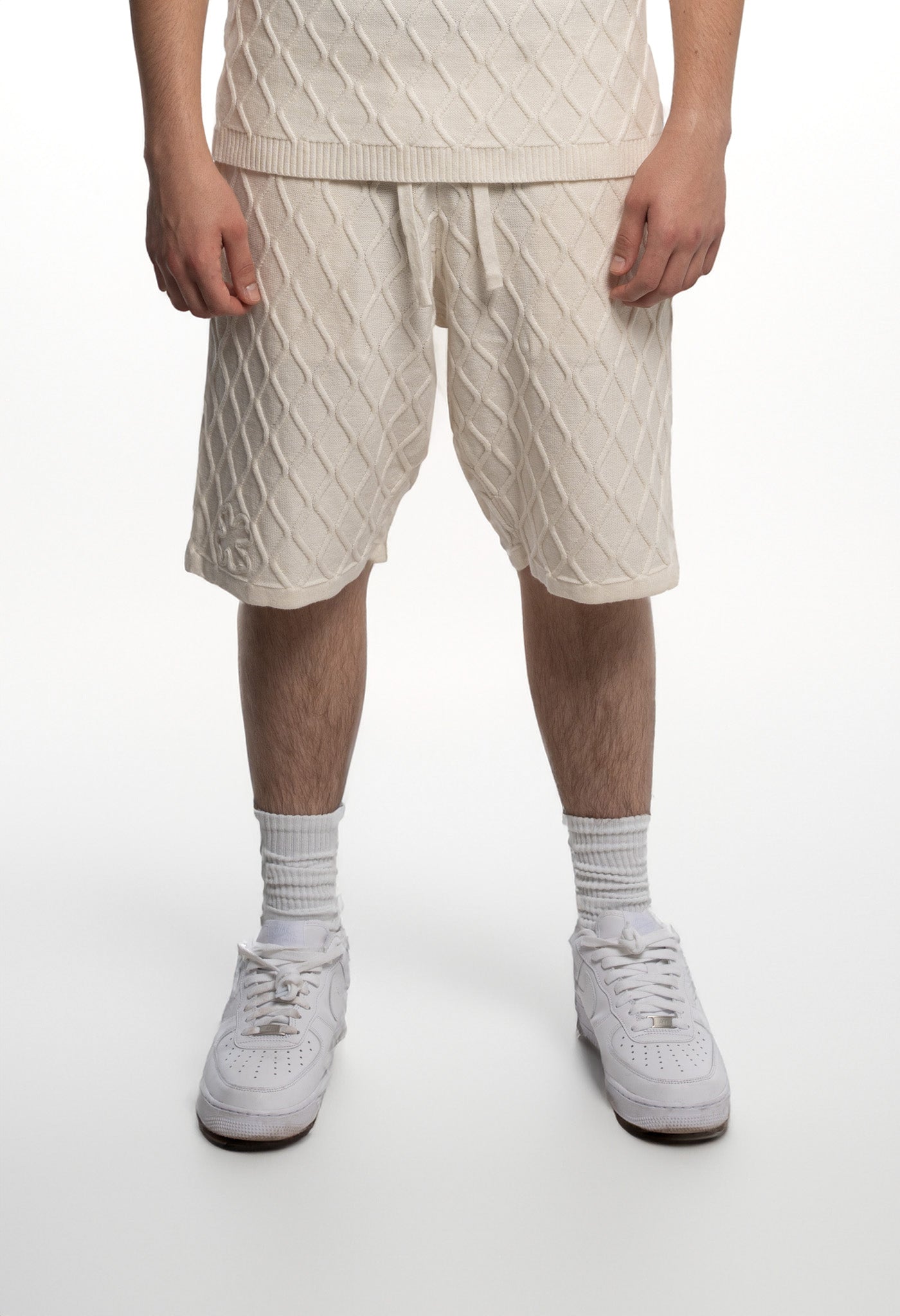 Short Trèfle en Laine Blanc Crème